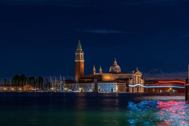 San Giorgio Maggiore and Grand Canal by night Venice - Italy Amazing night shot of San Giorgio Maggiore Copyright: xoffenberg@gmx.dex