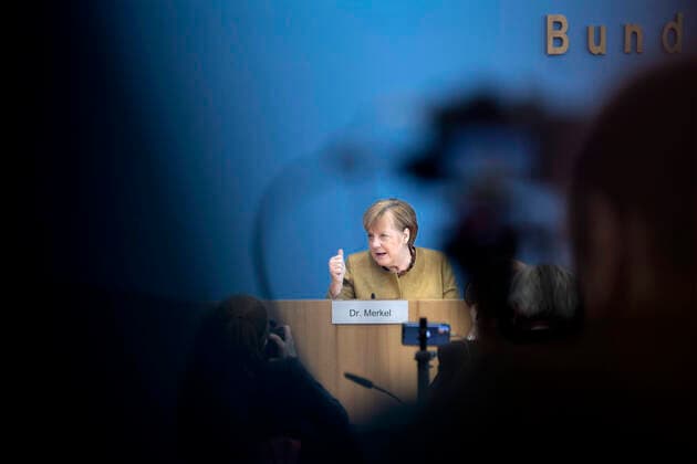 News Bilder des Tages Angela Merkel - Coronavirus DEU, Deutschland, Germany, Berlin, 21.01.2021 Bundeskanzlerin Angela Merkel waehrend der Bundespressekonferenz zum Thema Situation Covid-19 bzw Coronavirus in Berlin. Chancellor Angela Merkel during a press call at the Federal Press Conference Bundespressekonferenz concerning the Covid-19 situation of the spread of novel coronavirus in Berlin, Germany. The number of people infected with the novel coronavirus in Germany is continuing to rise in Germany.