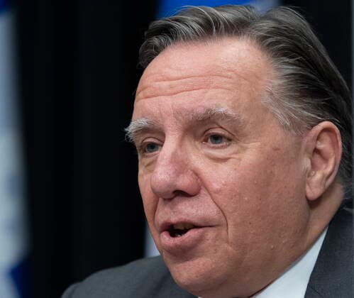 January 21, 2021, Quebec, PQ, Canada: Quebec Premier Francois Legault responds to reporters questions during a news conference on the COVID-19 pandemic, Thursday, January 21, 2021 at the legislature in Quebec City. Quebec Canada  - ZUMAc35_ 20210121_zaf_c35_037 Copyright: xJacquesxBoissinotx