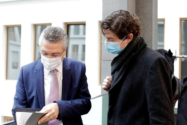 Prof. Lothar H. Wieler, Praesident Robert-Koch Institut, RKI, Prof. Christian Drosten, Direktor Institut fuer Virologie, Charite Berlin, PK zu - Die Corona-Lage im Lockdown, DEU, Berlin, 22.01.2021