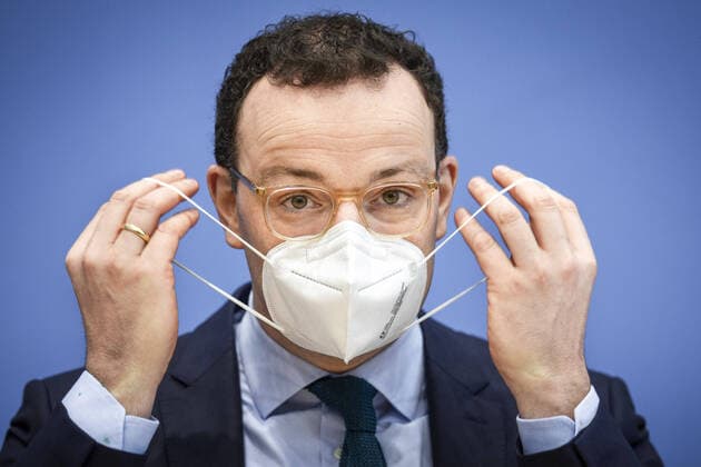 Bilder des Jahres 2021, News 01 Januar News Themen der Woche KW03 News Bilder des Tages Bundespressekonferenz zum Thema: Die Corona-Lage im Lockdown. Jens Spahn, Bundesminister fuer Gesundheit, erscheint zur Pressekonferenz. Berlin, 22.01.2021. Berlin Deutschland *** Federal Press Conference on The Corona Situation in Lockdown Jens Spahn, Federal Minister of Health, appears for press conference Berlin, 22 01 2021 Berlin Germany Copyright: xJaninexSchmitz photothek.dex