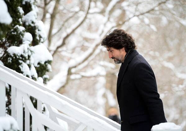 January 22, 2021, Ottawa, on, Canada: Prime Minister Justin Trudeau holds a press conference at Rideau Cottage in Ottawa on Friday, Jan. 22, 2021. Ottawa Canada  - ZUMAc35_ 20210122_zaf_c35_011 Copyright: xSeanxKilpatrickx