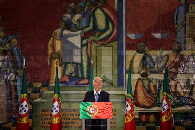 Bilder des Jahres 2021, News 01 Januar News Themen der Woche KW03 News Bilder des Tages January 25, 2021, Lisbon, Portugal: The re-elected Portuguese President Marcelo Rebelo de Sousa addresses the nation after winning the Portuguese Presidencial Election in Lisbon, Portugal, on January 24, 2021. Lisbon Portugal - ZUMAf123 20210125_zap_f123_003 Copyright: xPedroxFiuzax