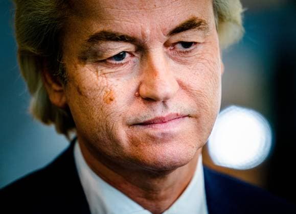 DEN HAAG - Geert Wilders (PVV) tijdens het wekelijks vragenuur in de Tweede Kamer. ANP BART MAAT *** DEN HAAG Geert Wilders PVV during the weekly question time in the Dutch House of Representatives ANP BART MAAT  Copyright: xHollandsexHoogtex xxANPx x427589998x