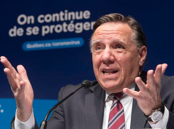 January 26, 2021, Montreal, PQ, Canada: Quebec Premier Francois Legault speaks to the media at the COVID-19 press briefing, Tuesday January 26, 2021 in Montreal. Montreal Canada  - ZUMAc35_ 20210126_zaf_c35_015 Copyright: xRyanxRemiorzx