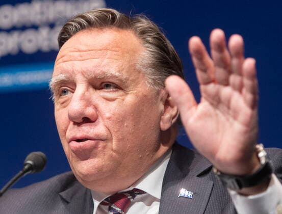 January 26, 2021, Montreal, PQ, Canada: Quebec Premier Francois Legault speaks to the media at the COVID-19 press briefing, Tuesday January 26, 2021 in Montreal. Montreal Canada  - ZUMAc35_ 20210126_zaf_c35_026 Copyright: xRyanxRemiorzx