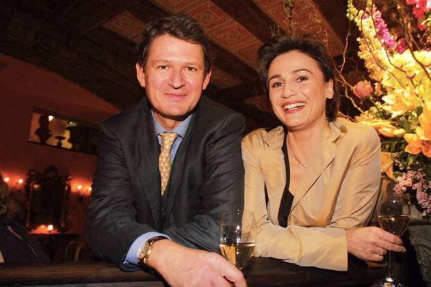 Adagio Eroeffnung 23.03.2001 N-TV-Chefredakteur Dr. Helmut Brandstaetter + Moderatorin Sandra Maischberger bei der Party zur Eroeffnung des Club - Adagio - im Stella-Musical-Theater, Theater am Potsdamer Platz, Marlene-Dietrich-Platz 1, Berlin - 23.03.2001 - *** Adagio opening 23 03 2001 N TV editor-in-chief Dr Helmut Brandstaetter moderator Sandra Maischberger at the party for the opening of Club Adagio in the Stella Musical Theater, Theater am Potsdamer Platz, Marlene Dietrich Platz 1, Berlin 23 03 2001 XXX