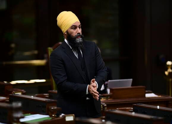 January 28, 2021, Ottawa, on, Canada: NDP leader Jagmeet Singh rises during question period in the House of Commons on Parliament Hill in Ottawa on Thursday, Jan. 28, 2021. Ottawa Canada  - ZUMAc35_ 20210128_zaf_c35_024 Copyright: xSeanxKilpatrickx