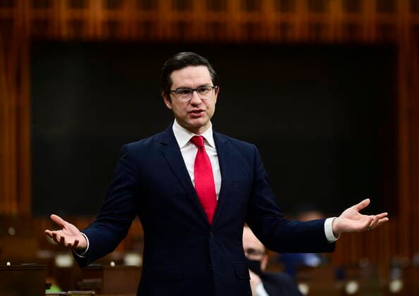 January 28, 2021, Ottawa, on, Canada: Conservative member of Parliament Pierre Poilievre rises during question period in the House of Commons on Parliament Hill in Ottawa on Thursday, Jan. 28, 2021. Ottawa Canada  - ZUMAc35_ 20210128_zaf_c35_026 Copyright: xSeanxKilpatrickx