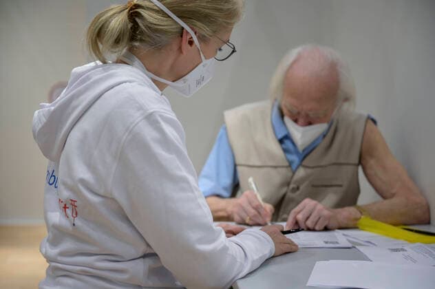 GERMANY, corona virus GERMANY, Hamburg, corona pandemic, largest vaccination center in germany, for daily max 7000 people