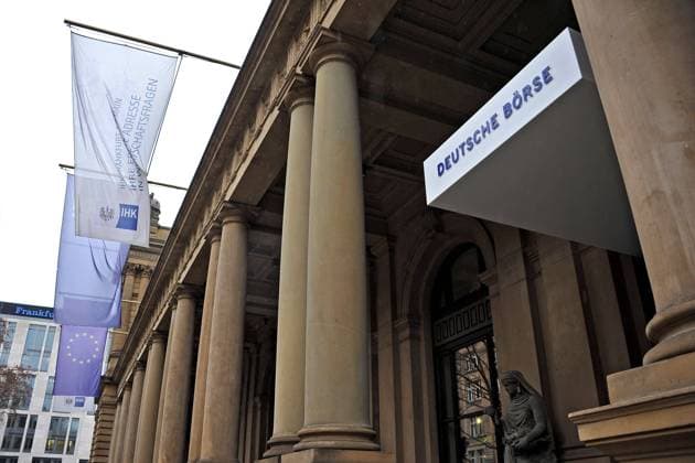Frankfurt Main. Deutsche Börse. Gebäude der Deutschen Börse in Frankfurt am Main. 20210202MWI27199 *** Frankfurt Main German Stock Exchange Building in Frankfurt am Main 20210202MWI27199