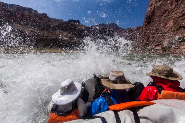 Shooting the rapids in a raft on the Colorado River, Grand Canyon National Park, UNESCO World Heritage Site, Arizona, United States of America, North America Copyright: MichaelxNolan 1112-5704 Editorial Use Only