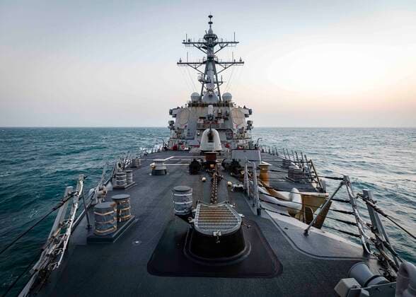 February 4, 2021 - Taiwan Strait - The United States Navy sent a guided-missile destroyer through the Taiwan Strait on Thursday, the first time a US warship has gone through the waterway that separates China and Taiwan during the Biden administration. The Japan-based USS John S McCain made the routine transit in accordance with international law, Lt. Joe Keiley, a spokesperson for the US Navy s 7th Fleet, said in a statement. Taiwan Strait - ZUMAz03_ 20210204_sha_z03_532 Copyright: xU.S.xNavyx