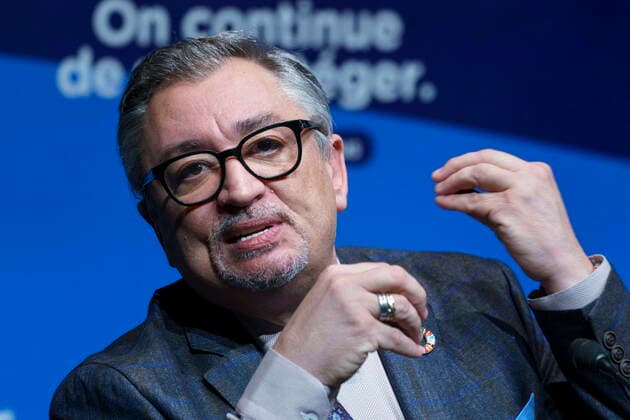 February 5, 2021, Montreal, PQ, Canada: Dr. Horacio Arruda, Quebec s director of public health, responds to a equation during a news conference in Montreal, on Friday, February 5, 2021. Montreal Canada  - ZUMAc35_ 20210205_zaf_c35_014 Copyright: xPaulxChiassonx