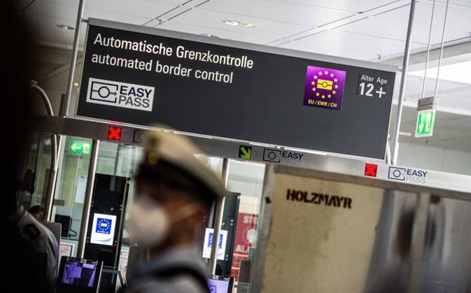 February 8, 2021, Freising Bei Muenchen, Bavaria, Germany: The entry reentry area of the Munich International Airport where arrivals to Germany are recorded. The Bavarian Interior Ministry in collaboration with the German Federal Police (Bundespolizei) and the Grenzpolizei (Border Police) held a presentation on their roles in fighting the Corona pandemic at airports. Part of the strategy to prevent the importation of the novel Coronavirus, particularly the mutant variants prevalent in South Africa, the United Kingdom, and Brazil involves the DEA Digital Entry Regulation, testing at the airports, quarantine, and an agreement from airlines to not transport passengers from risk areas. Freising Bei Muenchen Germany - ZUMAb160 20210208_zbp_b160_017 Copyright: xSachellexBabbarx