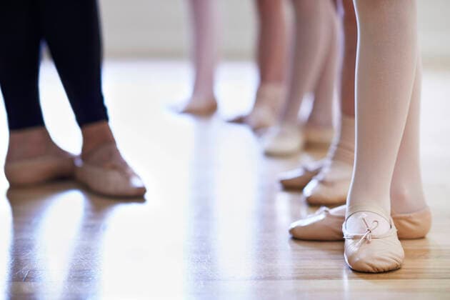 Close Up Of Teacher And Children s Feet In Ballet Dancing Class ,model released, Symbolfoto ,property released Copyright: xHighwaystarz LOOPxIMAGESx HSZ08419RF02313