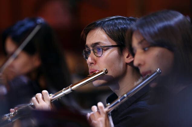 MOSCOW, RUSSIA - FEBRUARY 12, 2021: A gala concert takes place at the Moscow State Tchaikovsky Conservatory to close the Winter International Arts Festival. Gavriil Grigorov TASS  TS0F6A81