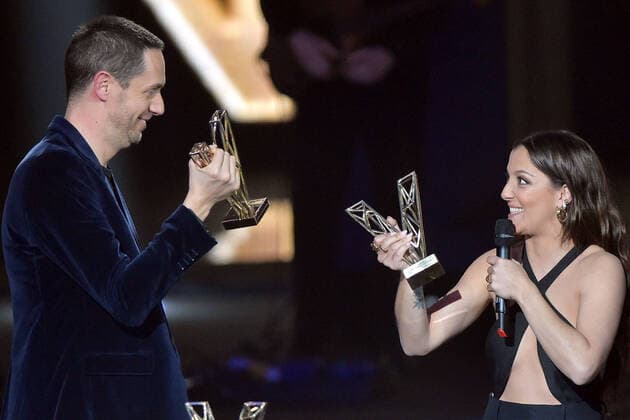 36e edition des VICTOIRES DE LA MUSIQUE. Pour sa 36eme edition, la ceremonie des Victoires de la musique se tiendra a la Seine Musicale de Boulogne Billancourt, sans public. BOULOGNE BILLANCOURT, FRANCE FEBRUARY 12 fevrier 2021. Grand Corps malade; Camille Lellouche at 36th Victoires de la Musique held at La Seine Musicale in Bolougne Billancourt on February 12, 2021 france 264959 2021-02-13 France  Copyright: xFranckxCastel MPPx STAR_264959_247