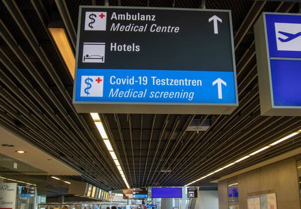 13.02.2021, xtrx, NEWS Flughafen Frankfurt Impressionen, v.l. Flughafen, Flughafen Frankfurt, Covid19, Corona, Testzentrum, Corona Frankfurt, Covid 19 Frankfurt, Frankfurt Airport, Testcenter Frankfurt, Medical, Medizin, Frankfurt Hessen Deutschland (DE) FRAPORT