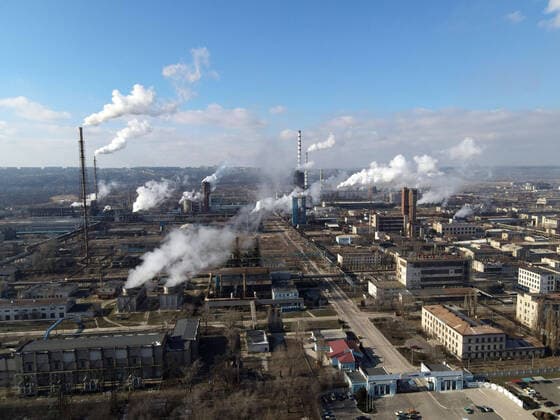 SIEVIERODONETSK, UKRAINE - FEBRUARY 17, 2021 - The premises of Sievierodonetsk Azot Association PrJSC are pictured in Sievierodonetsk, Luhansk Region, eastern Ukraine. Sievierodonetsk Azot Association  Copyright: xOleksiixKovalovx