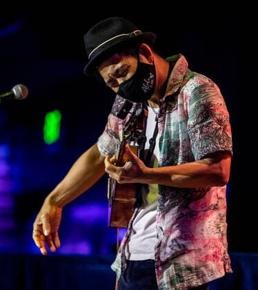 HONOLULU, HI - February 18, 2021: Jake Shimabukuro performs at The Blue Note Hawaii at The Outrigger Waikiki Resort in Honolulu, HI on February 18, 2021. Copyright: xErikxKabikxPhotography MediaPunchx