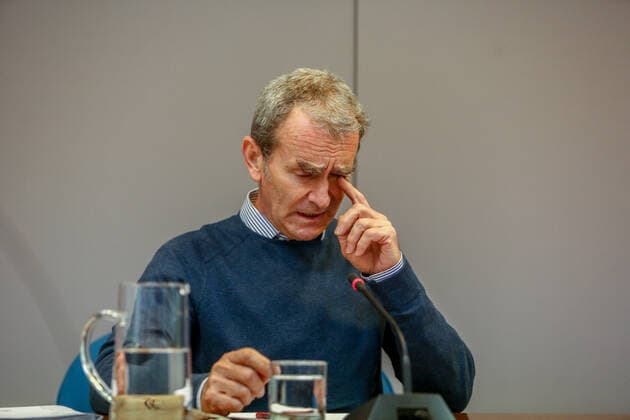 The director of the Center for Coordination of Alerts and Health Emergencies (CCAES), Fernando Simon, intervenes during a conference convened before the media at the Ministry of Health to report on the evolution of the coronavirus, in Madrid, (Spain), February 15, 2021. 18 FEBRUARY 2021;HEALTH;COVID;CORONAVIRUS;PANDEMIC;EVOLUTION;CONTAGION;INFECTED;CURVE LagenciaEP PRESS R.Rubio.POOL 02 18 2021 Madrid Madrid Spain Copyright: xLagenciaEPxPRESS R.Rubio.POOLx 3569638