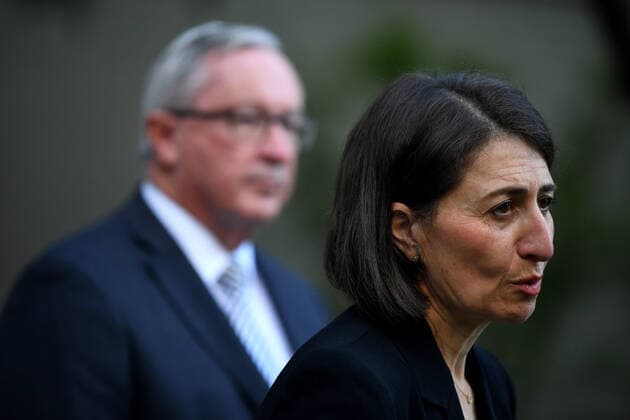 NSW COVID19 VACCINE ROLLOUT, NSW Premier Gladys Berejiklian speaks to media following the start of the COVID-19 vaccination program at Royal Prince Alfred Hospital in Sydney, Monday, February 22, 2021. ( NO ARCHIVING, EDITORIAL USE ONLY, NO USE IN BOOKS WITHOUT CONSENT SYDNEY NSW AUSTRALIA Copyright: xJOELxCARRETTx 20210222001522258643