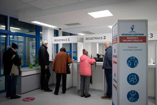The large-capacity vaccination center against COVID-19 start operation on February 22, 2021, in Liberec, Czech Republic. In the Czech Republic continues vaccination of seniors against coronavirus. (CTKxPhoto RadekxPetrasek) CTKPhotoP202102220341901  PER 6