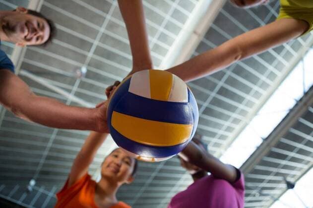Coach and female players holding volleyball Coach and female players holding volleyball in the court, model released, , property released, Cape Town, South Africa, 17.05.2017, 1083437.jpg, court, coach, trainer, instructor, volleyball, ball, athlete, player, training, sportswear, standing, smiling, cheerful, happy, holding, sportive, sports, competition, tournament, determination, leisure, lifestyle, team, teamwork, together, unity, friendship, expertise, hobbies, skill 30s, Mid Adult, Man, Male, Caucasian, Teenager, Girl, Female, Asian, Black, Child, 30-34 Years, Mid Adult Men, Caucasian Ethnicity, 14-15 Years, Teenage Girls, Asian Ethnicity, 16-17 Years, African Ethnicity, 10-11 Years, Girls Indoors,Day