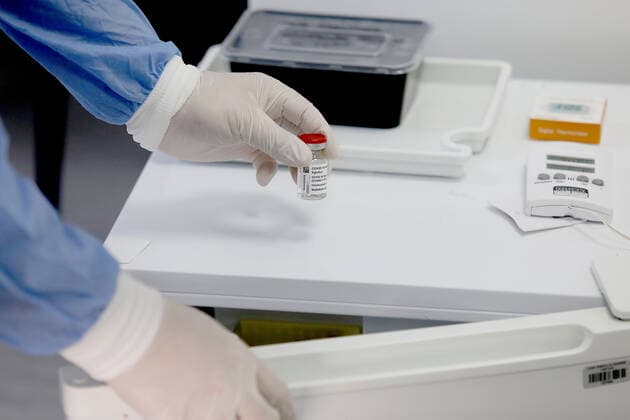 Vaccination in Zagreb, Croatia Photo taken on February 23, 2021 show AstraZeneca vaccine in Zagreb, Croatia on February 23, 2021 PatrikxMacek PIXSELL