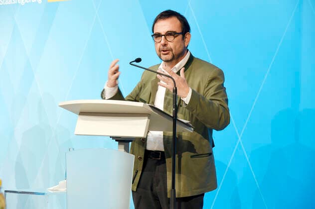 Klaus Holetschek bei der Pressekonferenz zu den aktuellen Beratungen zur Corona-Pandemie im Prinz-Carl-Palais. München, 23.02.2021