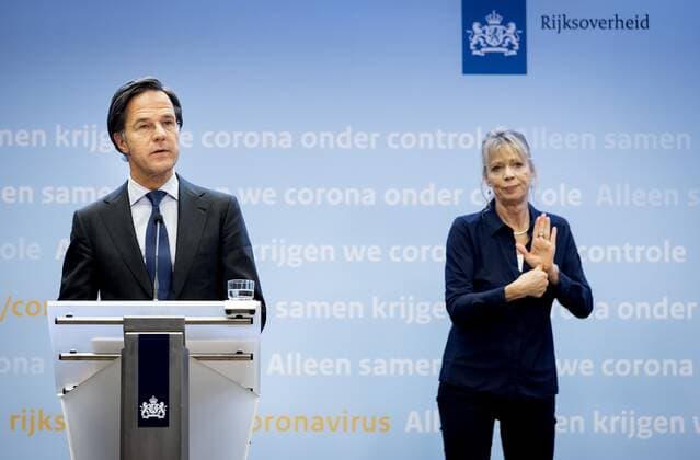 DEN HAAG - Minister-president Mark Rutte tijdens een persconferentie over de coronamaatregelen. De avondklok wordt verlengd omdat het kabinet de maatregel nodig denkt te hebben om ruimte te cre˜ren voor andere versoepelingen. ANP SEM VAN DER WAL Copyright: xHollandsexHoogtex xxANPx x428567196x