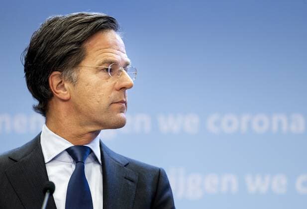 DEN HAAG - Minister-president Mark Rutte tijdens een persconferentie over de coronamaatregelen. De avondklok wordt verlengd omdat het kabinet de maatregel nodig denkt te hebben om ruimte te cre˜ren voor andere versoepelingen. ANP SEM VAN DER WAL Copyright: xHollandsexHoogtex xxANPx x428568520x