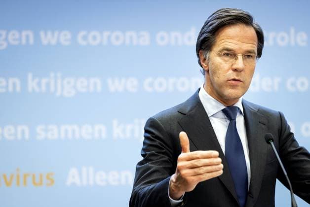 DEN HAAG - Minister-president Mark Rutte tijdens een persconferentie over de coronamaatregelen. De avondklok wordt verlengd omdat het kabinet de maatregel nodig denkt te hebben om ruimte te cre˜ren voor andere versoepelingen. ANP SEM VAN DER WAL Copyright: xHollandsexHoogtex xxANPx x428568524x