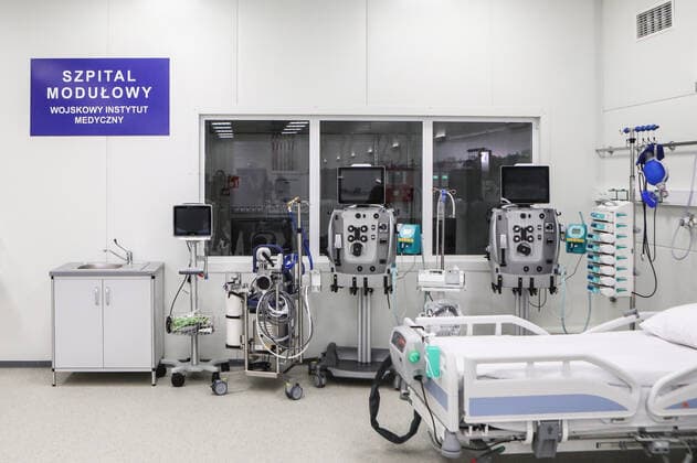 Launch of a modular hospital for patients with Covid-19 at the Military Institute of Medicine in Warsaw Launch of a modular hospital for patients with Covid-19 at the Military Institute of Medicine on February 23, 2021 in Warsaw, Poland. EN_01465651_0012 