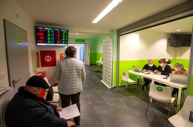 The large-capacity vaccination center against COVID-19 start trial operation on February 24, 2021, in a sports hall in Ricany, near Prague, Czech Republic. In the Czech Republic continues vaccination of seniors against coronavirus. (CTKxPhoto KaterinaxSulova) CTKPhotoP202102240398801 suk008
