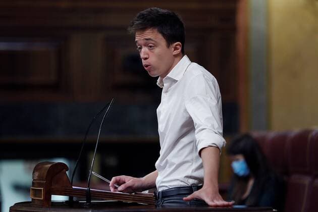Spokesman of Spanish Mas Pais party, Inigo Errejon, intervenes during a plenary session on the six month State of Alarm declared November 2020 due to the coronavirus pandemic held at the Lower House in Madrid, Spain, before question time. Question time at Parliament !ACHTUNG: NUR REDAKTIONELLE NUTZUNG!  Copyright: xEmilioxNaranjox GRAF3234 20210224-637497670050202541