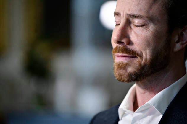 Jakob Ellemann-Jensen (V) bliver interviewet om genaabning umiddelbart efter justitsministeren, sundhedsministeren og boerne- og undervisningsministeren har holdt doorstep om genaabning af samfundet, paa Christiansborg i Koebenhavn onsdag den 24. februar 2021.. , Copenhagen Denmark Copyright: PhilipxDavali PhilipxDavalix cop104 spdk20210224-150128-L