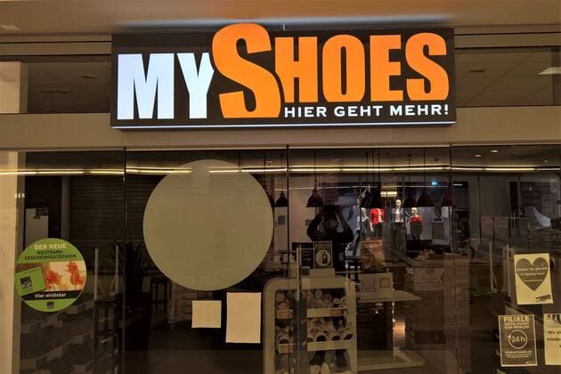 MyShoes (My Shoes) Schuhgeschaeft, Schuhe Einzelhandel, Store in Ingolstadt. Das Unternehmen gehoert dem Schuhhandel Deichmann, Essen