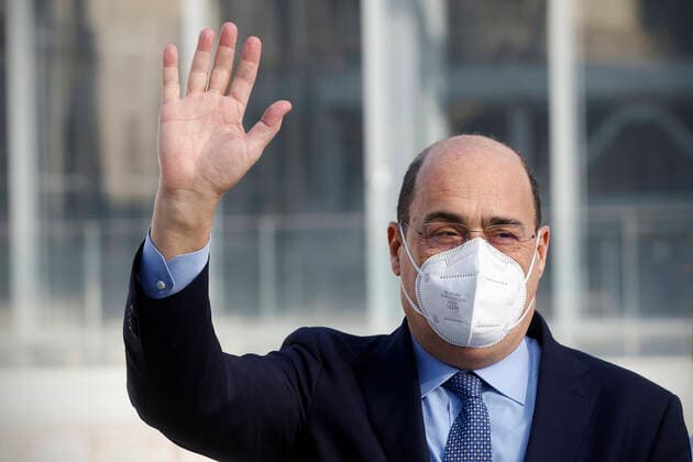 Rome, 24 February 2021. Inauguration of the La Nuvola anti covid-19 vaccination center. In the photo Nicola Zingaretti Editorial Usage Only  Copyright: xVincenzoxLivierix xIPAx