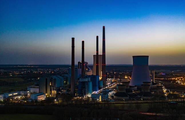 24.02.2021, xjhx, Wirtschaft Energie, Kraftwerk Staudinger Uniper Grosskrotzenburg emwir emlahe Kohlekraftwerk Grosskrotzenburg Energiewende Powerplant, Steinkohle Grosskrotzenburg *** 24 02 2021, xjhx, economy energy, power plant Staudinger Uniper Grosskrotzenburg emwir emlahe coal-fired power plant Grosskrotzenburg Energiewende Powerplant, hard coal Grosskrotzenburg
