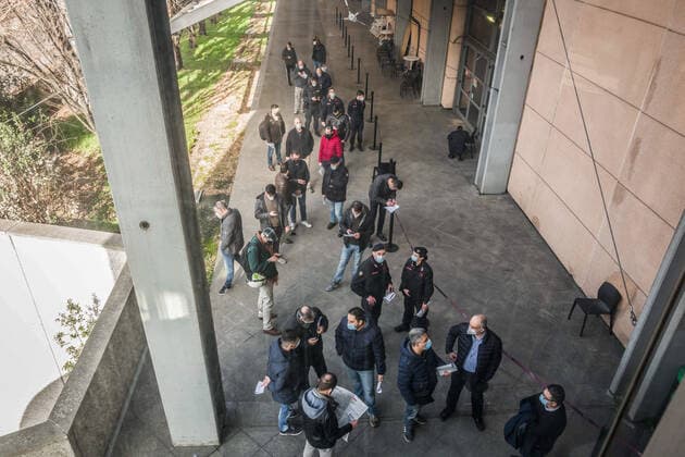 Coronavirus in Italien, Sicherheitskräfte in Mailand erhalten AstraZeneca Impfungen Milan. Hospital in Fiera Astrazeneca vaccines to police and police forces Editorial Usage Only  Copyright: xCarloxCozzolix xIPAx