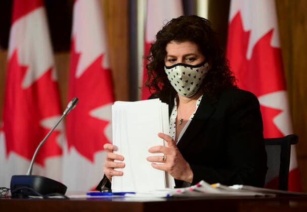 February 25, 2021, Ottawa, on, Canada: Auditor General Karen Hogan holds a press conference after releasing a report in Ottawa on Thursday, Feb. 25, 2021. Ottawa Canada  - ZUMAc35_ 20210225_zaf_c35_044 Copyright: xSeanxKilpatrickx