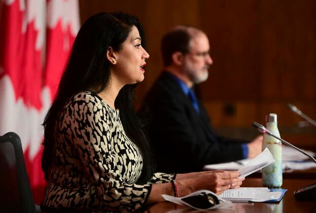 February 26, 2021, Ottawa, on, Canada: Dr. Supriya Sharma, chief medical adviser at Health Canada, and Dr. Marc Berthiaume, director of the bureau of medical sciences, hold a press conference in Ottawa on Friday, Feb. 26, 2021, to provide an update on the COVID-19 pandemic and vaccine rollout in Canada. Ottawa Canada  - ZUMAc35_ 20210226_zaf_c35_008 Copyright: xSeanxKilpatrickx