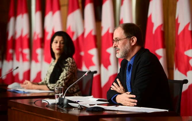 February 26, 2021, Ottawa, on, Canada: Dr. Supriya Sharma, chief medical adviser at Health Canada, and Dr. Marc Berthiaume, director of the bureau of medical sciences, hold a press conference in Ottawa on Friday, Feb. 26, 2021, to provide an update on the COVID-19 pandemic and vaccine rollout in Canada. Ottawa Canada  - ZUMAc35_ 20210226_zaf_c35_009 Copyright: xSeanxKilpatrickx