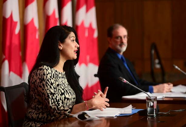 February 26, 2021, Ottawa, on, Canada: Dr. Supriya Sharma, chief medical adviser at Health Canada, and Dr. Marc Berthiaume, director of the bureau of medical sciences, hold a press conference in Ottawa on Friday, Feb. 26, 2021, to provide an update on the COVID-19 pandemic and vaccine rollout in Canada. Ottawa Canada  - ZUMAc35_ 20210226_zaf_c35_011 Copyright: xSeanxKilpatrickx