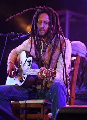 DELRAY BEACH - FEBRUARY 27: Julian Marley performs a semi acoustic set with The Wailers at the Old School Square Pavilion on February 27, 2021 in Delray Beach, Florida Copyright: xmpi04 MediaPunchx