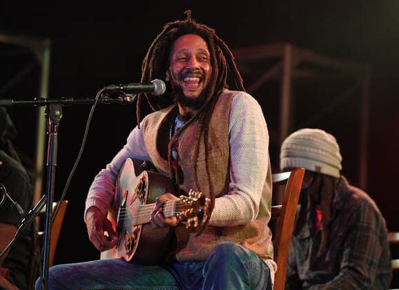 DELRAY BEACH - FEBRUARY 27: Julian Marley performs a semi acoustic set with The Wailers at the Old School Square Pavilion on February 27, 2021 in Delray Beach, Florida Copyright: xmpi04 MediaPunchx