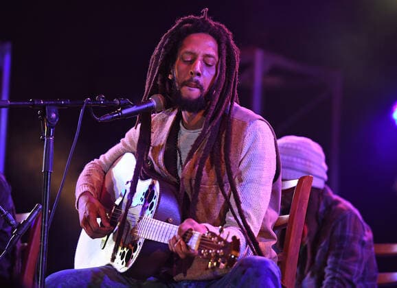 DELRAY BEACH - FEBRUARY 27: Julian Marley performs a semi acoustic set with The Wailers at the Old School Square Pavilion on February 27, 2021 in Delray Beach, Florida Copyright: xmpi04 MediaPunchx