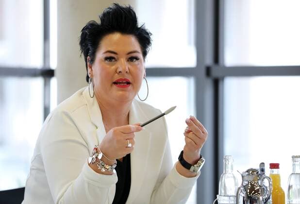 PK IHK Erfurt 01.03.2021 , Erfurt, IHK Erfurt, Pressekonferenz, Branchenvertreter diskutieren Öffnungsperspektiven für sicheren Neustart im Bild: Vertreterin des stationären Handels Anja Scheinpflug (Inhaberin Kauflust Erfurt)